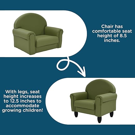 Children's Factory As We Grow Toddler Chair, Flexible Seating for Daycare or Preschool, Kids Reading Couch, Playroom Furniture, Sage-Ruum Studio Home