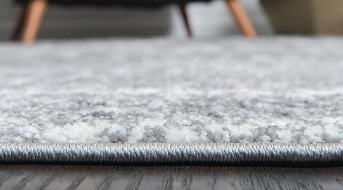 Unique Loom Rosso Collection Vintage, Traditional, Bohemian, Geometric, Distressed, Southwestern Area Rug (2' 7 x 10' 0 Runner, Gray/Ivory)-Ruum Studio Home