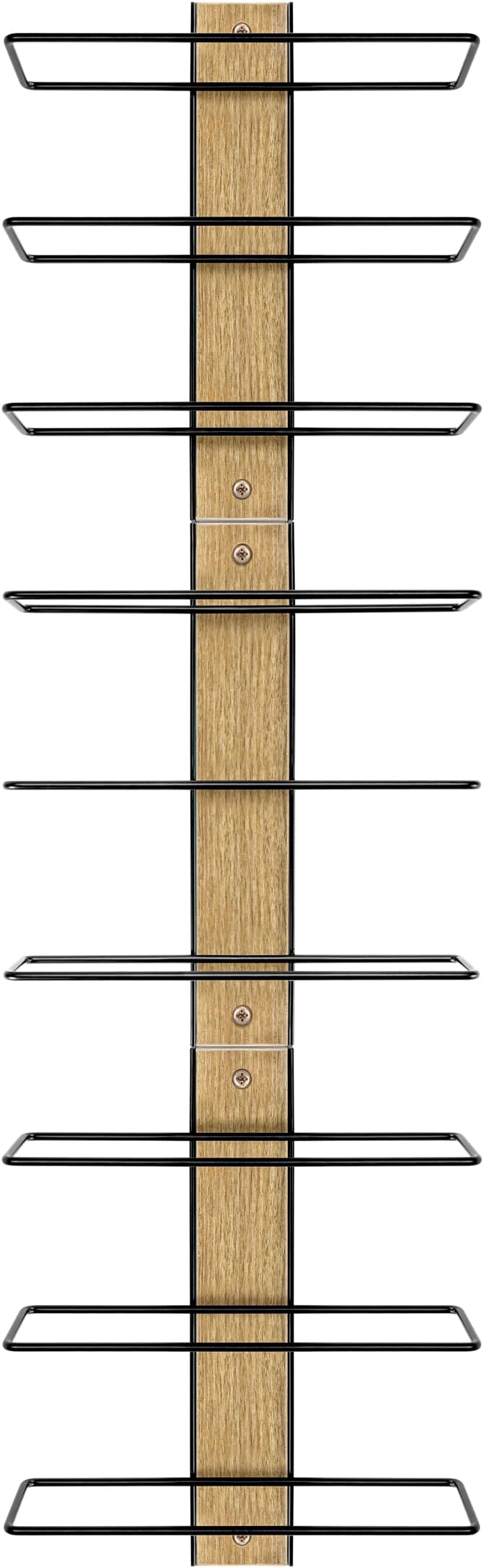 Sorbus Wall Mounted Wine Rack - Wood Wine Rack Wall Mounted for Bottles, Liquor, Champagne - Black Metal Wine Bottle Holder for Home Bar (Set of 3)-Ruum Studio Home