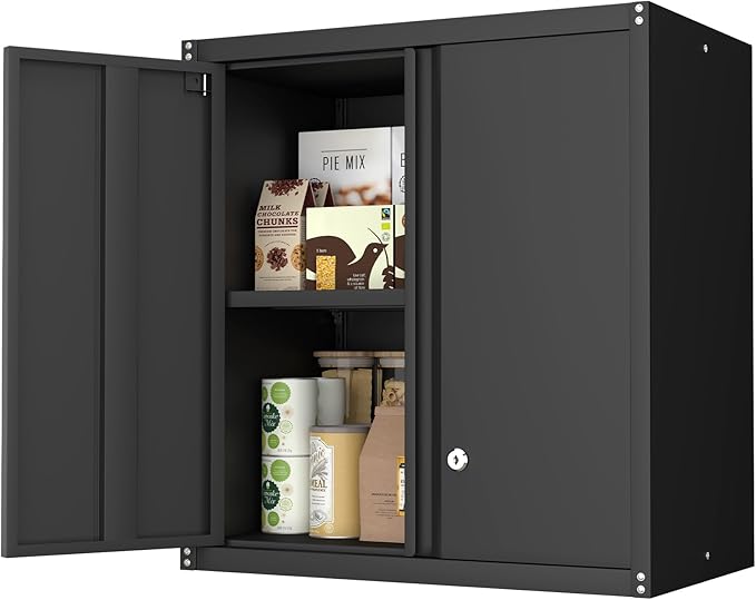 Wall Cabinet Storage,Steel Cabinet with Locking,Metal Storage Cabinet for Home Office,Kitchen-Ruum Studio Home
