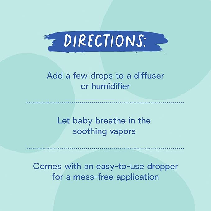 Oilogic Baby Essential Oil Vapor Drops for Diffuse & Humidifier, 2-Pack Set with Stuffy Nose & Cough + Slumber & Sleep - Baby Aromatherapy Oil is Safe for Babies, Kids & Toddlers-Ruum Studio Home