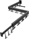 Wall Mounted Clothes Drying Rack,Drying Rack Clothing Wall Mount with Foldable Features(Tri-Fold),Space Saver,Wall Mounted Drying Rack for Laundry Balcony Bathroom (Black)-Ruum Studio Home