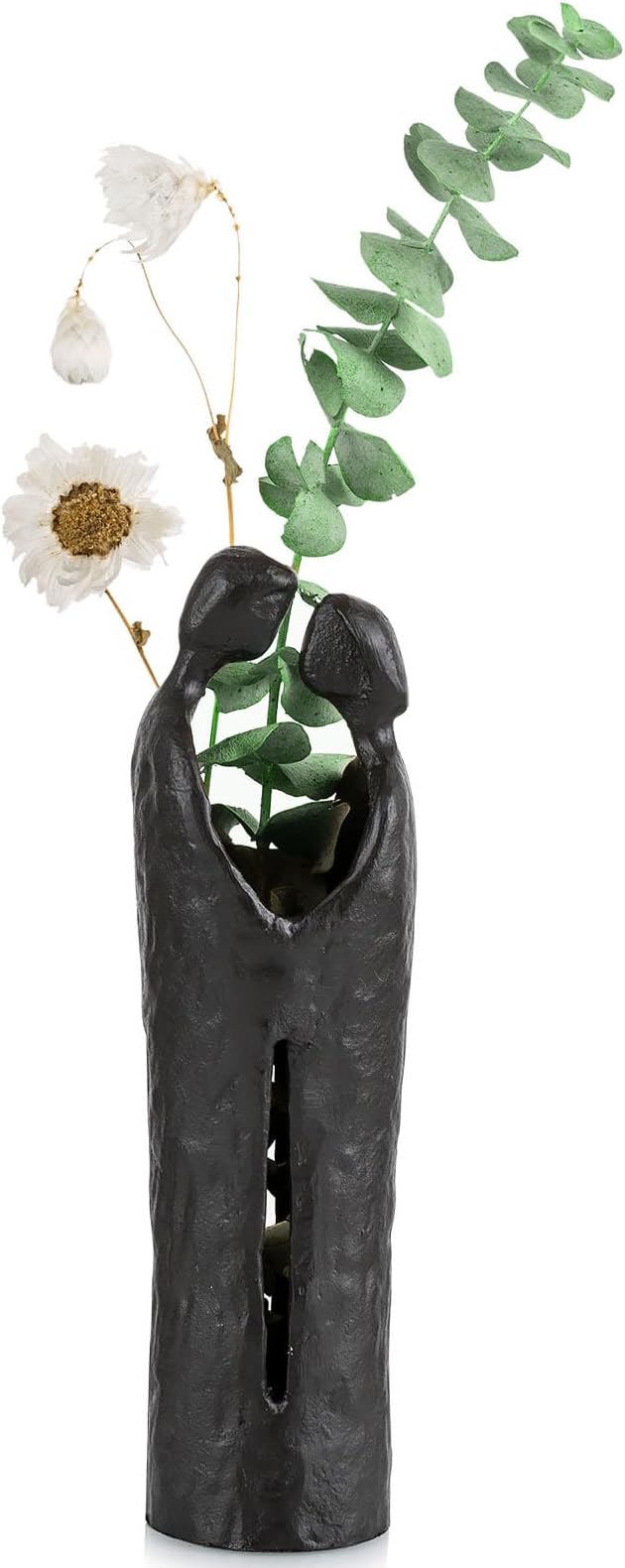 Sziqiqi 6th Anniversary Wedding Gift: Iron Gifts for 6th Anniversary for Couple - Romantic Couple Statue Metal Love Sculpture Black Abstract Figurines for Home Decor Women Her Wife Girlfriend Him Men-Ruum Studio Home
