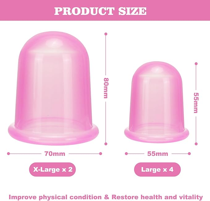 Silicone Cupping Therapy Set - Cupping Kit for Massage Therapy - Cellulite Remover Cupping Set - Anti Cellulite Cup Massager, Vacuum Suction Massage Cups for Cellulite Reduction-Ruum Studio Home
