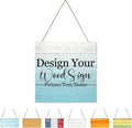 Personalized Hanging Wood Signs, Customized Door Board with Multiple Wood Background and Fonts to Choose, Design Your Rustic Decoration Sign for Home Kitchen Farmhouse 11.8x11.8 inch-Ruum Studio Home
