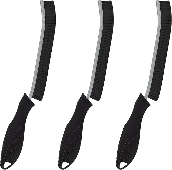 Cleaning Brush - 3 Pcs Hard Bristle Crevice Cleaning Brush, Grout Brush, Scrub Brush for Tile Grout Crevice, Gap Cleaning Tools for Bathroom Kitchen Toilet Window Track (3, Black)-Ruum Studio Home
