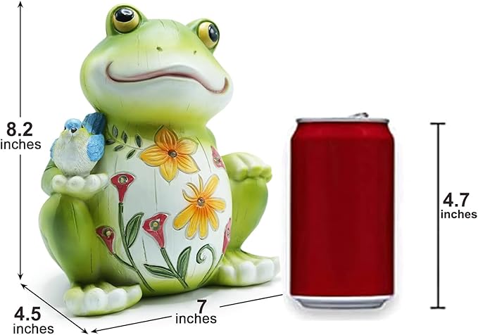 Solar Outdoor Frog Statue Lighting, Waterproof Frog Statue Light,Outdoor Lighting, Decorations for Patio,Yard,Lawn, Porch, Ornament-Ruum Studio Home