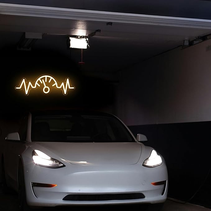 Car Dashboard Neon Sign Garage Neon Signs for Man Cave Automobile Speedometer Neon Light Orange LED Car Neon Lights Signs for Garage Man Cave Auto Repair Shop Game Room Party Decor-Ruum Studio Home