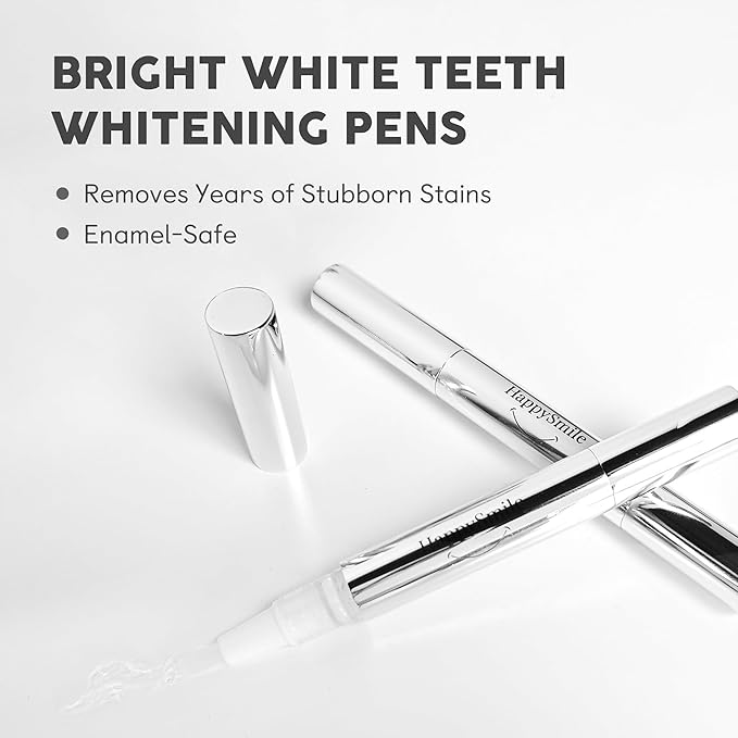 HappySmile Premium Teeth Whitening Pen Set of 3 - Achieve a Brighter Smile, Easier Than Strips or Other Whitening Kits - Professional Results, Gentle on Sensitive Teeth-Ruum Studio Home