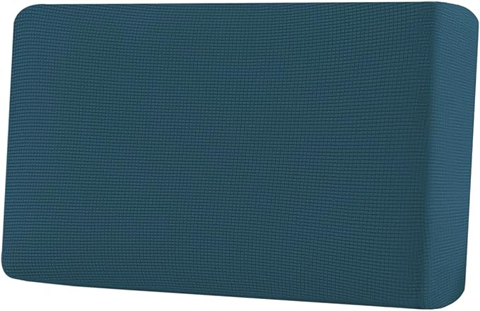 H.VERSAILTEX Super Stretch Individual Seat Cushion Covers Sofa Covers Couch Cushion Covers Slipcover Sets Thick Jacquard Textured Twill Fabric (1 Piece Loveseat Cushion Cover, Deep Teal)-Ruum Studio Home