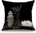 TSSOHU Decorative Throw Pillow Cover Asian Zen Stone, Pillow Covers 18"x 18" Meditation Japanese Lotus Spa Room Decor for Living Room Couch Cushion Bed Indoor Outdoor Home Decor-Ruum Studio Home