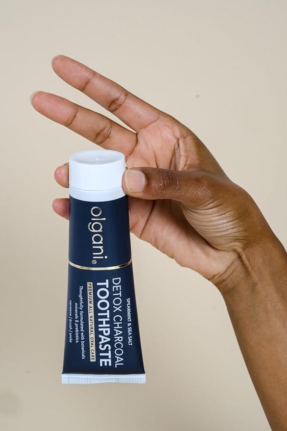 | Detox Charcoal Toothpaste | Natural Whitening Formula with Activated Charcoal | Gentle Whitening Toothpaste | Freshens Breath | Gum Health | Fluoride-Free | Safe for Kids | 2.53 Fl.Oz-Ruum Studio Home