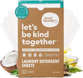 Kind Laundry Detergent Sheets with Stain-Fighting Enzymes - Plant Powered Eco-Friendly Laundry Soap Sheets - Home or Travel Laundry Detergent Fragrance Free, 32 Loads (Mom's Choice Award Winner)-Ruum Studio Home