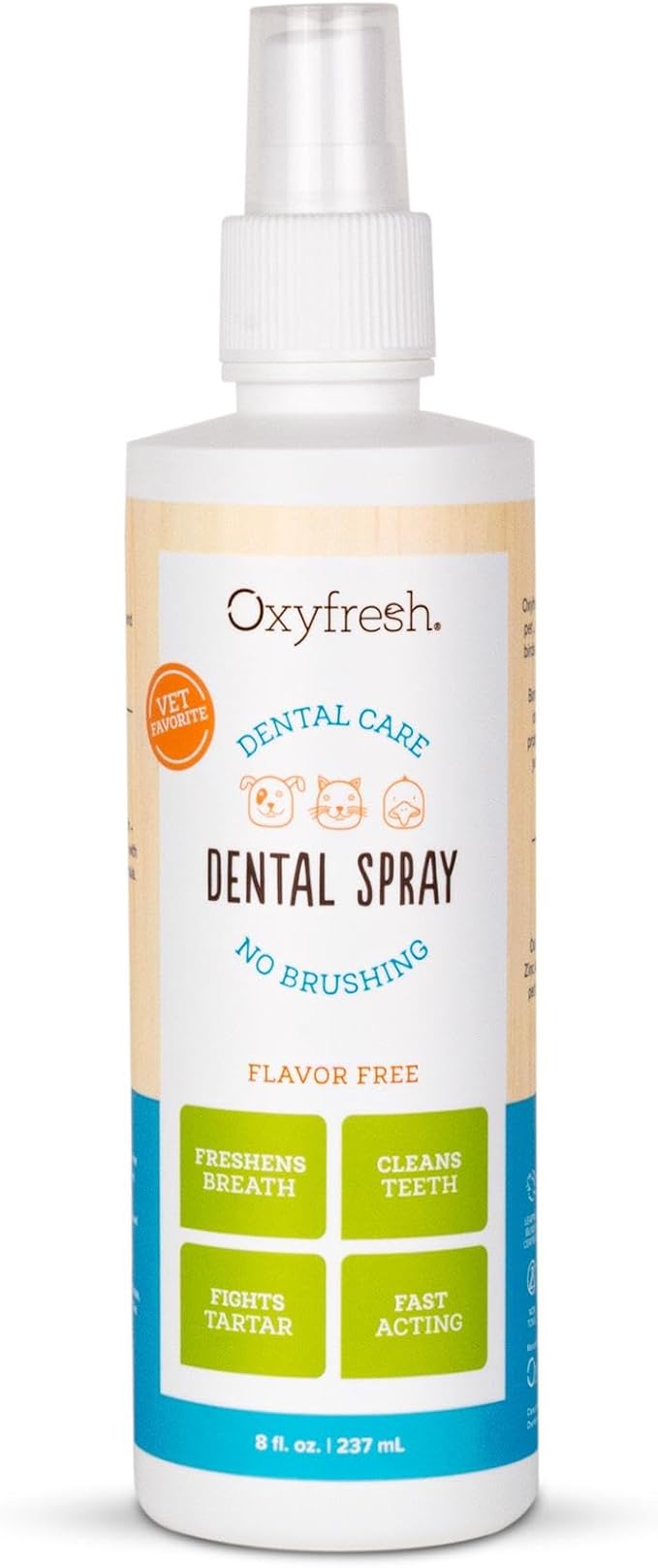 Oxyfresh Advanced Pet Dental Spray – Instant Dog and Cat Fresh Breath: Easiest No Brushing Pet Dental Solution for Dogs and Cats – Best Way to Fight Plaque, Keep Teeth & Gums Healthy, 8oz.-Ruum Studio Home
