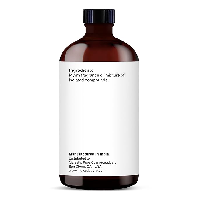 Majestic Pure Myrrh Essential Oil with Glass Dropper - Huge 4 Fl Oz - 100% Pure and Natural Myrrh Oil - Premium Grade Essential Oils for Diffuser, Aromatherapy, Soap and Candle Making-Ruum Studio Home
