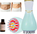 Lymphatic Drainage Massager & Massage Tool with Cellulite Oil, Body Sculpting Machine & Fascia Blaster for Cellulite with Microcurrent, Light, Heat & Vibration, for Legs, Arms & Belly-Ruum Studio Home