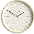 NEWGATE® Mr Clarke Wall Clock | Large Scandi Inspired Plywood Clock | 16 inch | Pale Wood case with Marker dial | Modern Minimalist Design for Kitchen, Living Room or Office-Ruum Studio Home