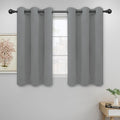 Easy-Going Blackout Curtains for Bedroom, Solid Thermal Insulated Grommet and Noise Reduction Window Drapes, Room Darkening Curtains for Living Room, 2 Panels (42x45 in, Light Gray)-Ruum Studio Home