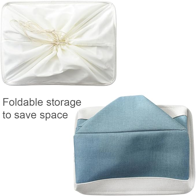 TheWarmHome Storage Baskets for Organizing - Extra Large 3 Pack 17x14x10 inch Storage Bins for Shelves Closet Nursery Bathroom Bedroom Baby Clothes Dog Toy Home Organization (White & Green)-Ruum Studio Home