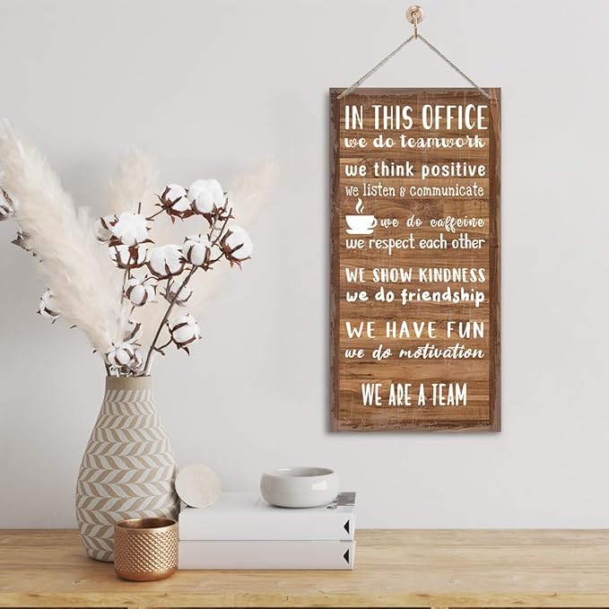 We Are A Team Motivational Signs - Hanging Wooden Team Gift, Quotes Wall Art For Leader I1-Ruum Studio Home