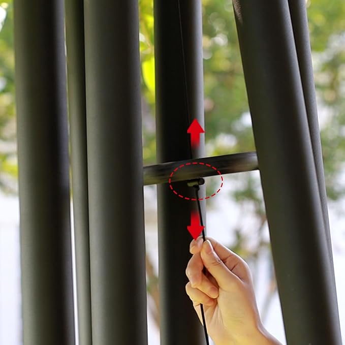 ASTARIN 65 in Wind Chimes for outisde - Extra Large Outdoor Handcrafted WindChimes,Deep Tone Metal Chimes for Garden Decor, Large Windchimes Deep Resonance, 2.27in Tubes Weather-Resistant, Black-Ruum Studio Home