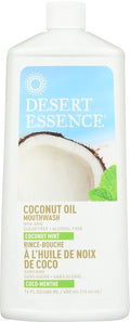 Desert Essence Coconut Oil Mouthwash- Alcohol & Sugar-Free - Coconut Oil & Tea Tree Oil Mouthwash for Adults & Kids 6+ - Promotes Gum Health, Fresh Breath, Soothing-Ruum Studio Home