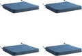 Chair Cushion for Dining Chairs with Ties 4 Pack Non Slip Memory Foam Kitchen Room Chair Pads for Outdoor Patio Furniture 17x16 Inch, Navy Blue-Ruum Studio Home