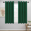Easy-Going Blackout Curtains for Bedroom, Solid Thermal Insulated Grommet and Noise Reduction Window Drapes, Room Darkening Curtains for Living Room, 2 Panels (52x46 in,Dark Green)-Ruum Studio Home
