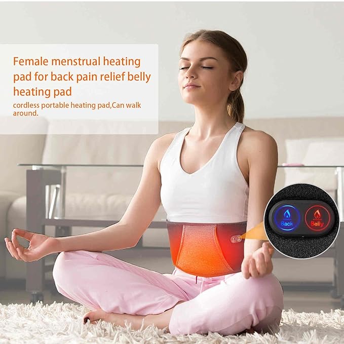 Heated Waist Belt,Heating Pad for Low Back and Belly, Holiday Gift,Women’s Cordless Heating Belt for Period Cramps - Rechargeable & Slim Design-Ruum Studio Home
