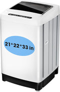 Compact Top-Load Washing Machine, Full-Automatic 1.5 Cu.ft Washer with 10 Water Levels & 8 Wash Programs for Apartment, Home, Dorm and RVs-Ruum Studio Home