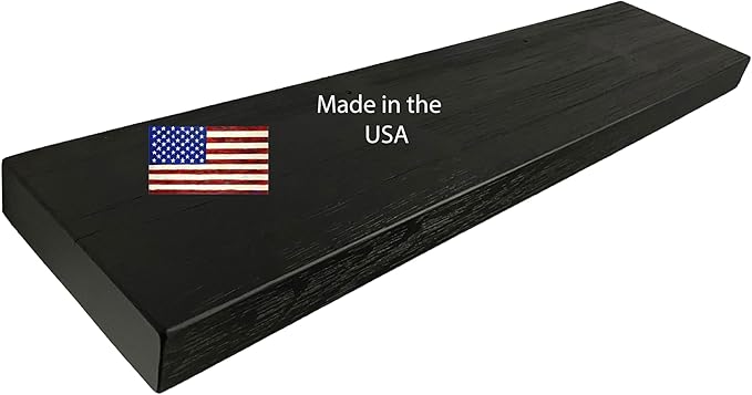 joelsantiques - 36 Inch Wooden Floating Shelves for Wall - 36x8x2 in - Made of Natural Wood - Heavy Duty Rustic Wall Shelves for Bedroom - Perfect for Living Room, Kitchen - Black-Ruum Studio Home