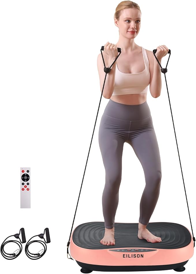 EILISON Glory Vibration Plate Exercise Machine - Whole Body Workout Vibration Fitness Platform Equipment for Home & Travel Workout, Weight Loss, Toning & Wellness-Ruum Studio Home