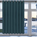 Easy-Going Blackout Door Curtains for Bedroom, Solid Thermal Insulated Grommet and Noise Reduction Window Drapes, Room Darkening Curtains for Living Room, 1 Panel (100x84 in, Bluestone)-Ruum Studio Home