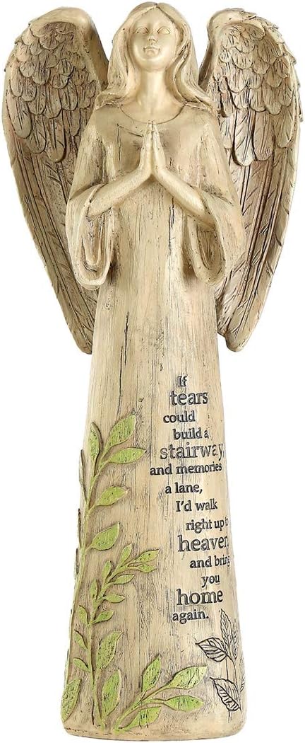 Topadorn Resin Statue Praying Angel Resin Figurines,Collectible Sculptures for Decorative,14" H-Ruum Studio Home