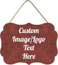 Personalized Wooden Welcome Sign Front Door Decor - Customized Text/Images - Farmhouse Style - 11.2 * 8 Inch-Ruum Studio Home
