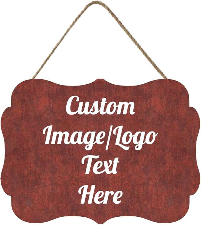 Personalized Wooden Welcome Sign Front Door Decor - Customized Text/Images - Farmhouse Style - 11.2 * 8 Inch-Ruum Studio Home