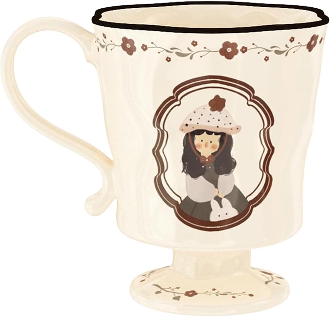 360ml -12.17oz Painted Cute Ceramic Mug - Cute Coffee Cup for Espresso,Macchiato,Latte - Gift for Women, Dishwasher Safe-Ruum Studio Home