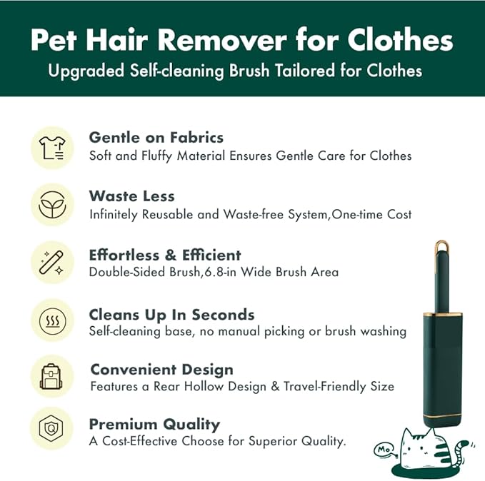 Pet Hair Remover for Clothes -Dog & Cat Hair Remover for Clothes-Better Than Lint Rollers for Pet Hair, Lint Remover Brush, Lint from Clothing, Couch, Furniture, Bedding,Car-Ruum Studio Home