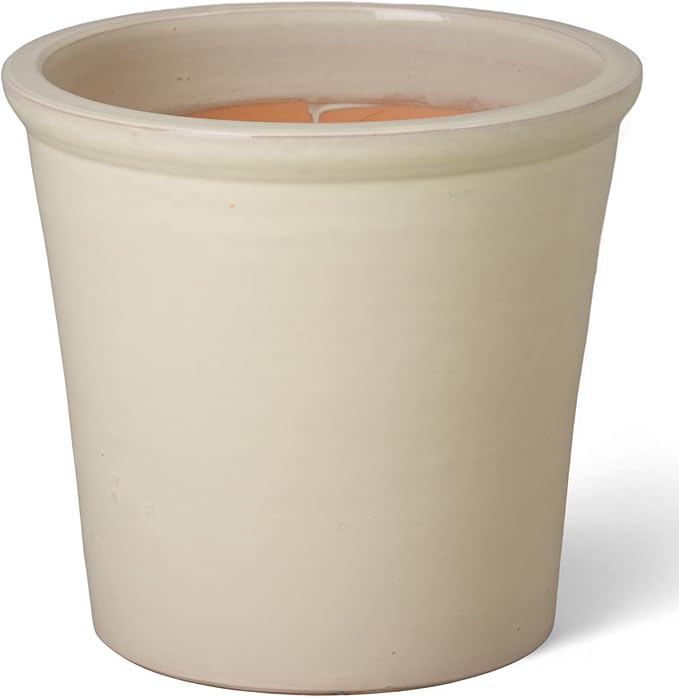 Emissary Round Stoneware Planter (Parent SKU 12012) (Cream, 16" D x 15" H)-Ruum Studio Home