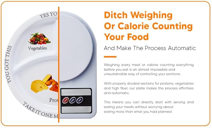 Bariatric Portion Control Plates for Weight Loss - Perfect for Bariatric Surgery Patients, Portion Control Containers for Easy Weight Management and Healthy Eating Habits - 2 Pack-Ruum Studio Home