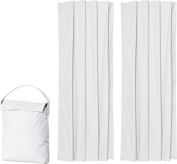 Amazon Basics Portable Blackout Curtain Shade with Suction Cups, 50"W x 78"L, 2-Pack, White-Ruum Studio Home