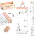 Growth Chart for Wall 7 Ft Height Chart with Keepsake Box & Hook Waterproof Canvas Measure Wall Ruler Removable Neutral Nursery Wall Decor for Baby Kids Toddlers-Ruum Studio Home