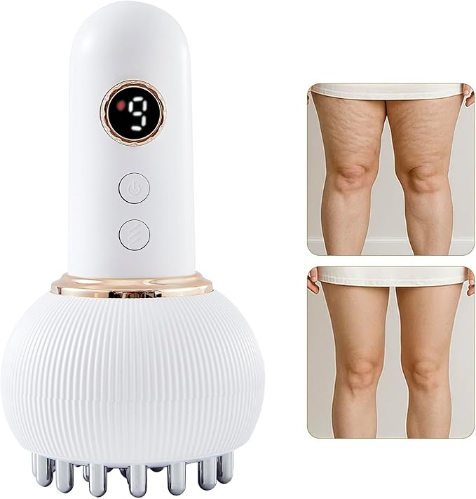 Lymphatic Drainage Massager & Anti Cellulite Massage Tool, Helps Reduce Stretch Marks & Cellulite, for Legs, Arms & Belly, Body Sculpting Machine with Microcurrent, Light, Heat & Vibration-Ruum Studio Home