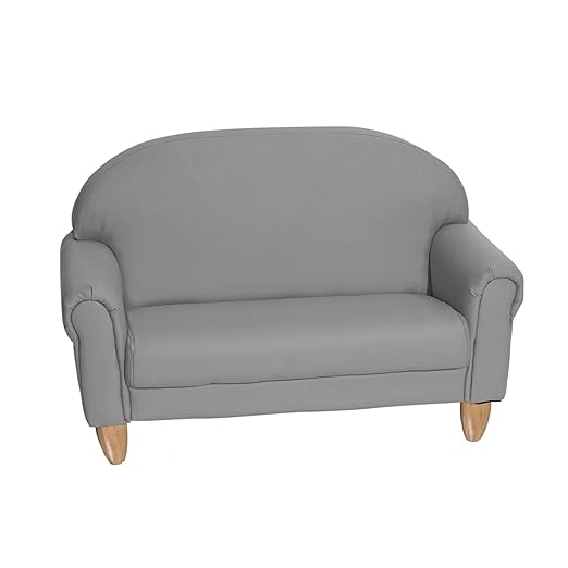 Children's Factory As We Grow Sofa, Gray, CF805-314, Playroom Couch, Daycare Furniture, Kids Seating for Classroom, Flexible Seating for Elementary-Ruum Studio Home