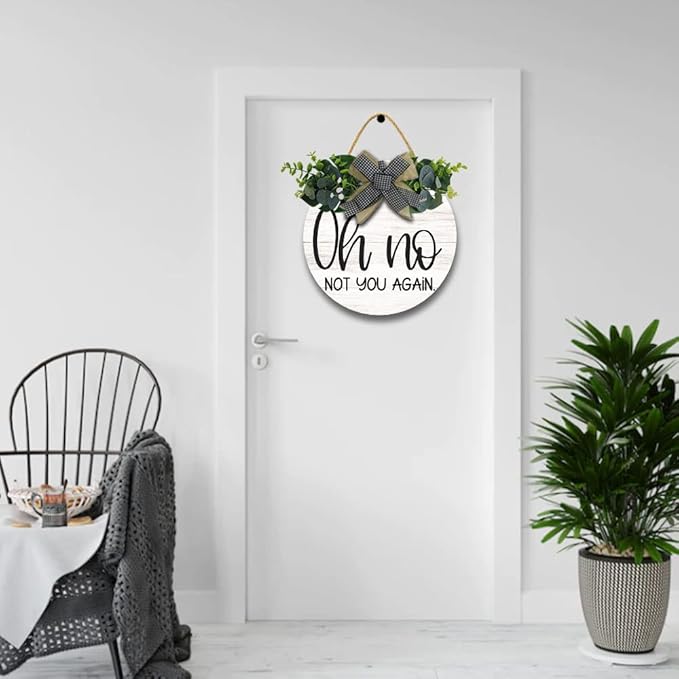 Funny Hanging Wall Sign for Front Door Home Kitchen Decor Rustic Wooden Round Sign Wall Decoration for Kitchen Dining Room Living Room Bedroom Outdoor-Ruum Studio Home