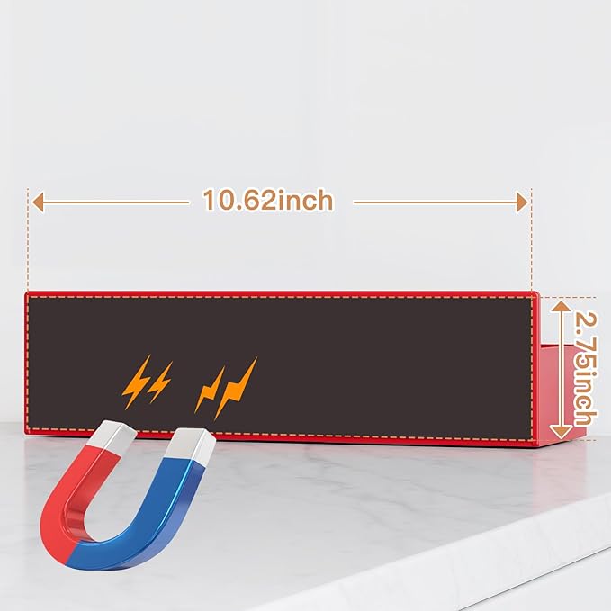 Magnetic Spice Rack for Refrigerator, Kitchen Organizer and Storage Shelf, Red (4 Pack)…-Ruum Studio Home