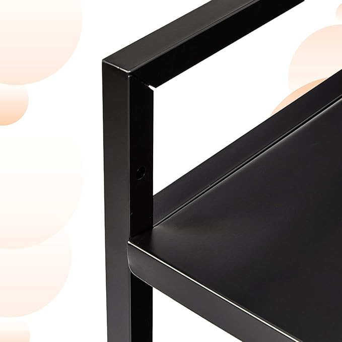 Amazon Basics 3-Tier Metal Rolling Cart, Black-Ruum Studio Home