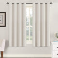H.VERSAILTEX Room Darkening Curtains for Living Room Light Reducing Thermal Insulated Window Treatment Panels/Drapes Grommet Top 2 Panels (Ivory - 52 x 63 Inches)-Ruum Studio Home