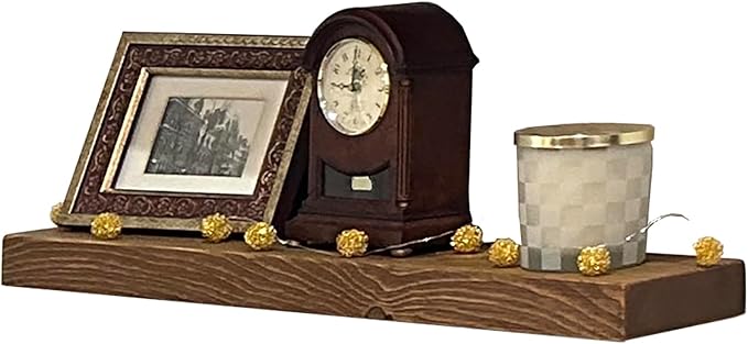 joelsantiques - 30 Inch Wooden Floating Shelves for Wall - 30x6x2 in - Made of Natural Wood - Long Heavy Duty Rustic Wall Shelves for Bedroom - Perfect for Living Room, Kitchen - Medium Brown-Ruum Studio Home
