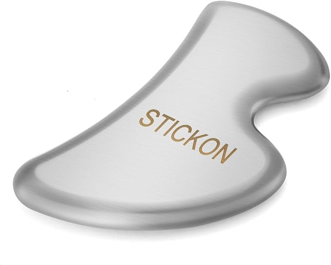STICKON Stainless Steel Gua Sha Scraping Massage IASTM Soft Tissue Mobilization Tool (B Shape)-Ruum Studio Home